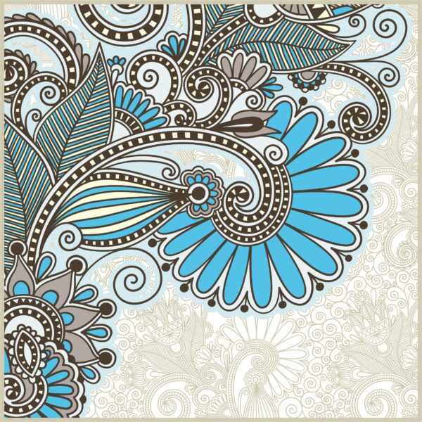 🌟 Royal Floral Paisley Pattern Background CDR Vector | Premium Editable Design