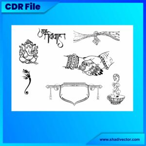 Marriage Clipart, shadi Clipart, Hindu Shadi Clipart CDR File, CDR File